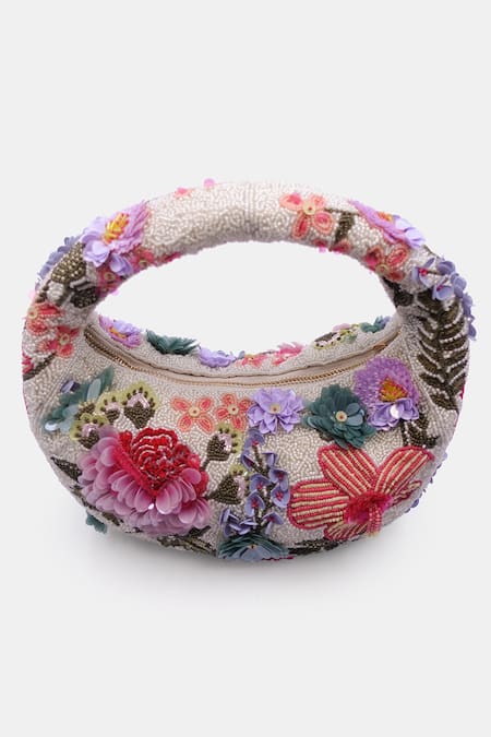 Shop Versuhz Multi Color Sequins Florence Embellished Baguette Bag Online at Aza Fashions Shop_Versuhz_Multi Color Sequins Florence Embellished Baguette Bag_Online_at_Aza_Fashions