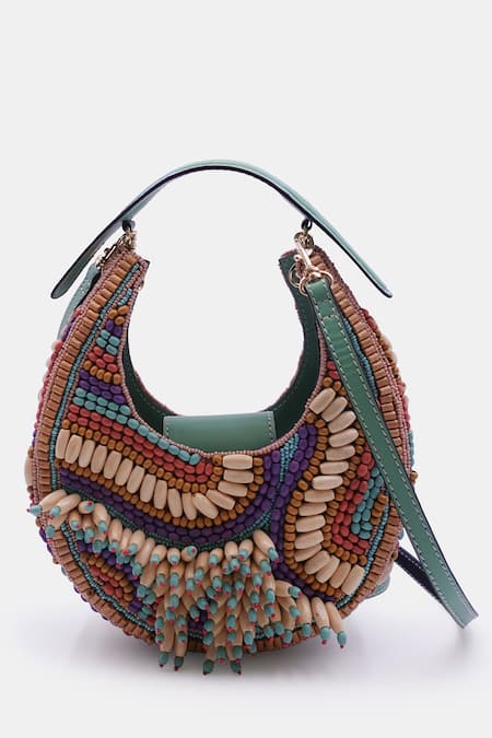 Buy Versuhz Multi Color 3d Wooden Bead Embellished Clutch Online at Aza Fashions Buy_Versuhz_Multi Color 3d Wooden Bead Embellished Clutch_Online_at_Aza_Fashions