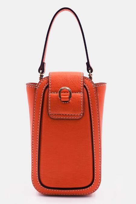 Shop_Versuhz_Orange Thread Versus 3d Work Waist Belt Bag_at_Aza_Fashions