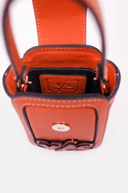 Buy_Versuhz_Orange Thread Versus 3d Work Waist Belt Bag_Online_at_Aza_Fashions