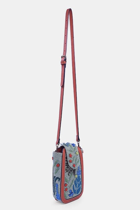 Versuhz_Multi Color Bead Embroidered Belt Bag _Online_at_Aza_Fashions