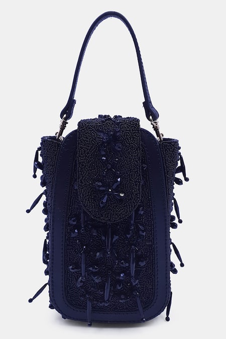 Versuhz Geometric Dangling Hand Embroidered Belt Bag 