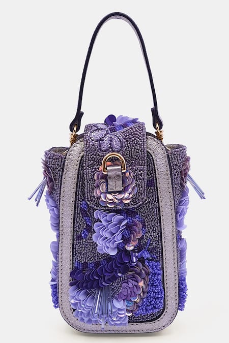 Versuhz 3D Abstract Floral Embellished Waist Belt Bag 