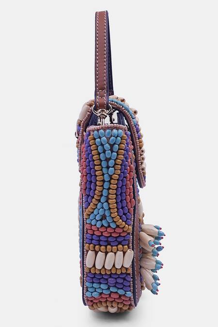 Shop Versuhz Brown Bead Abstract Wooden Waist Belt Bag Online at Aza Fashions Shop_Versuhz_Brown Bead Abstract Wooden Waist Belt Bag_Online_at_Aza_Fashions