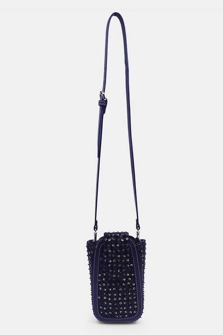 Versuhz Black Bead Embellished Gold Waist Belt Bag Online at Aza Fashions Versuhz_Black Bead Embellished Gold Waist Belt Bag_Online_at_Aza_Fashions