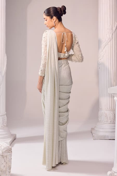 Jade By Ashima All The Stars Embroidered Saree With Blouse 