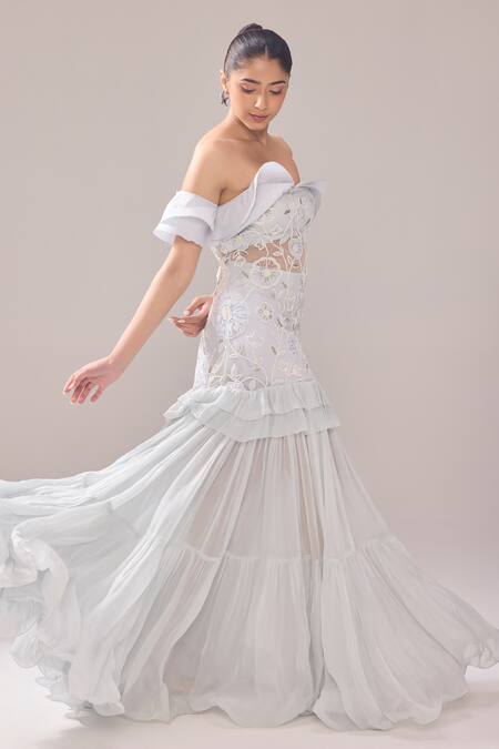 Buy Jade By Ashima Grey Organza, Net Pearls, Cut Work Sweetheart Neck, Beryl Embroidered Gown Online at Aza Fashions Buy_Jade By Ashima_Grey Organza, Net Pearls, Cut Work Sweetheart Neck, Beryl Embroidered Gown _Online_at_Aza_Fashions