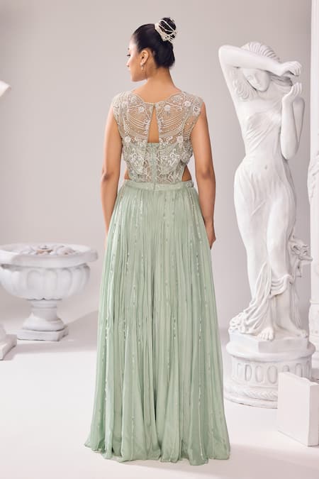 Jade By Ashima Caroline Embroidered Corset Jumpsuit With Jacket 