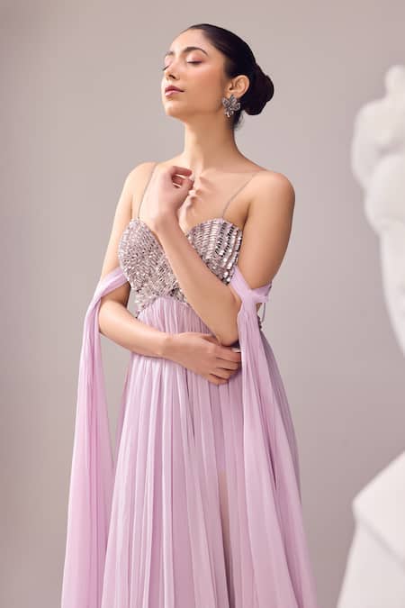 Shop Jade By Ashima Purple Silk Sequins Sweetheart Neck Clara Aari Embroidered Gown Online at Aza Fashions Shop_Jade By Ashima_Purple Silk Sequins Sweetheart Neck Clara Aari Embroidered Gown _Online_at_Aza_Fashions