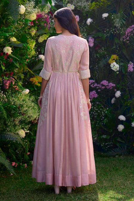 Shyam Narayan Prasad Embroidered Anarkali Pant Set 