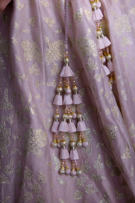 Shop Shyam Narayan Prasad Silver Silk Chanderi Patchwork Embroidered Floral And Thread Blouse Lehenga Set Online at Aza Fashions Shop_Shyam Narayan Prasad_Silver Silk Chanderi Patchwork Embroidered Floral And Thread Blouse Lehenga Set _Online_at_Aza_Fashions