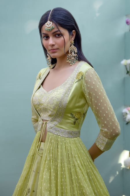 Cotton Angrakha with Sharara and Dupatta – Mina Designer Collection