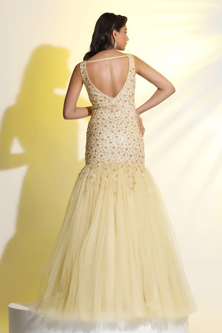 Meenagurnam Sequin Hand Embellished Mermaid Gown 