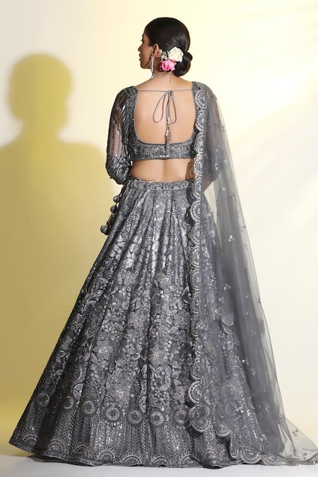 Meenagurnam Floral Embellished Lehenga Set 