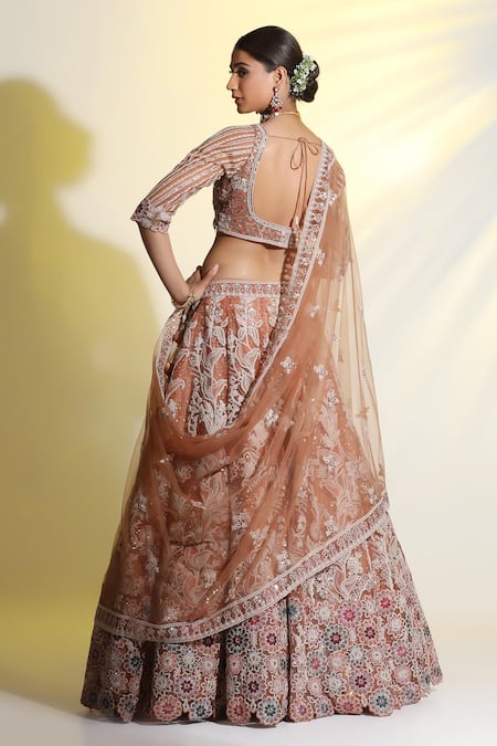 Meenagurnam Hand Embellished Lehenga Blouse Set 