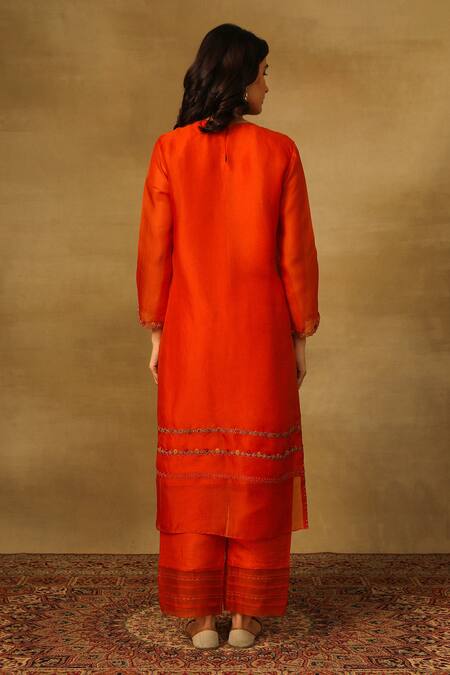 Neha Poddar Floral Bloom Embroidered Kurta Pant Set 