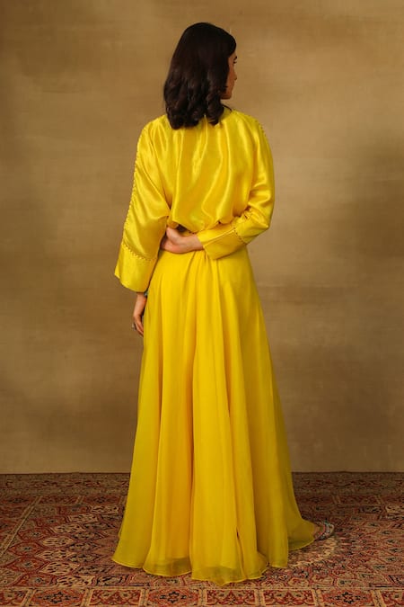 Neha Poddar Embroidered Yoke Top With Sharara 