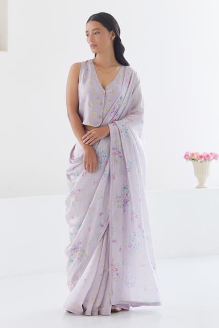 Surmaye Picnic Daydream Floral Print Saree 