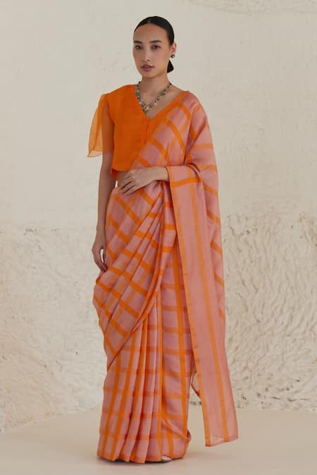 Surmaye Hopscotch Checkered Saree 