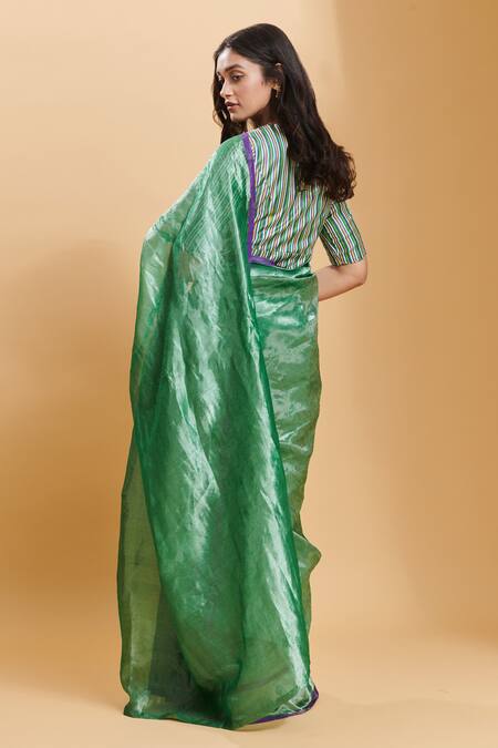 Surmaye Dancing Moonlight Handwoven Saree 