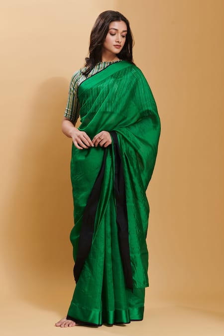 Surmaye Love Canal Handwoven Bordered Saree 