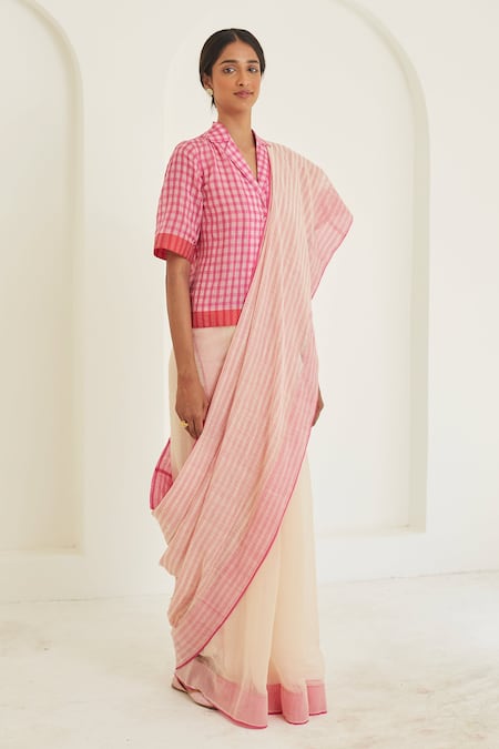 Surmaye Nostalgia Stripe Pattern Saree 