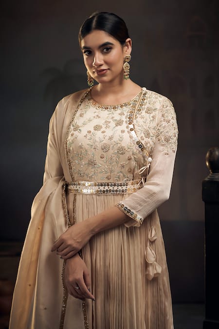 Hirika & Dhruti Zardozi Embroidered Pleated Anarkali Set 