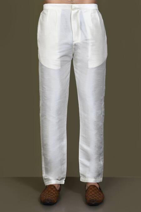 Arihant Rai Sinha_Orange Jacquard, Silk Embroidery Prism Maze Layered Sherwani With Aligadhi Pant_Online_at_Aza_Fashions