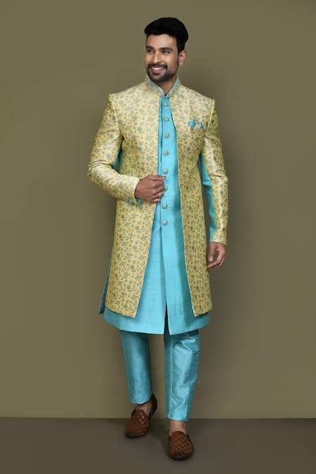 Arihant Rai Sinha Padma Garden Layered Sherwani With Aligadhi Pant 