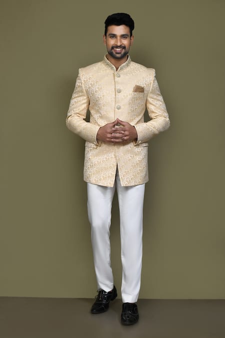 Aryavir Malhotra Floral Pattern Bandhgala 