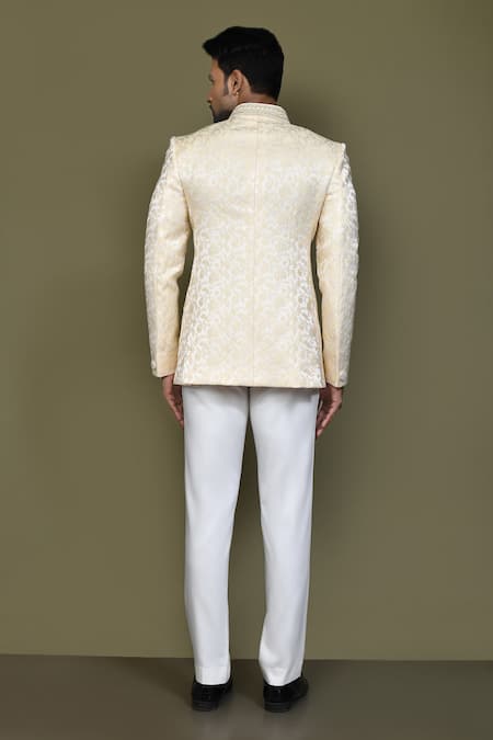 Arihant Rai Sinha Floral Vine Woven Bandhgala 