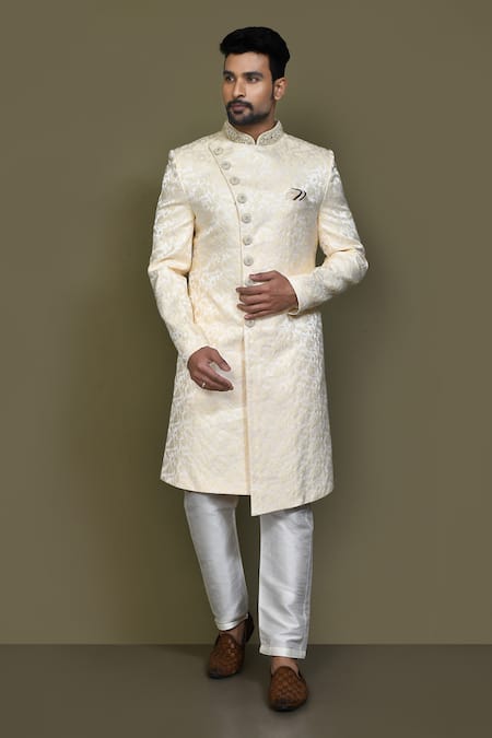 Aryavir Malhotra Flora Garden Sherwani With Aligadhi Pant 