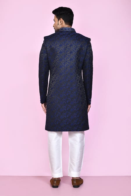 Arihant Rai Sinha Midnight Garden Sherwani With Aligadhi Pant 