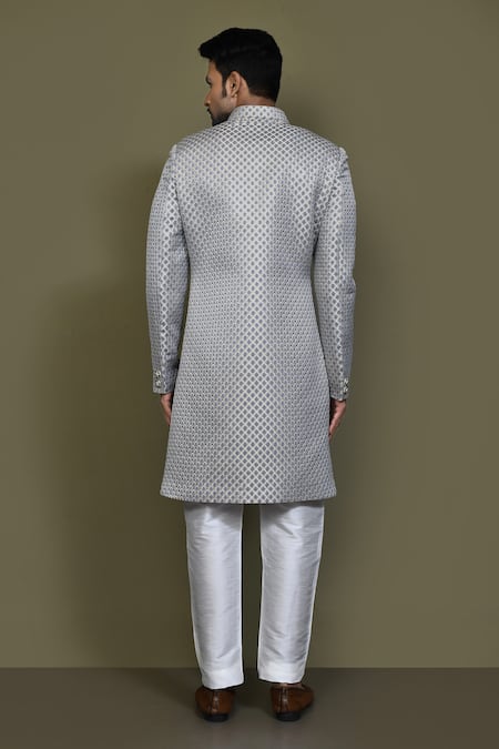 Arihant Rai Sinha Sheesh Mahal Pattern Sherwani With Aligadhi Pant 