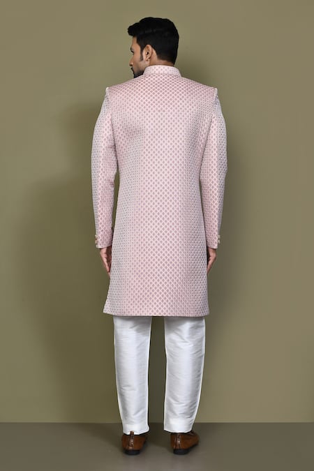 Arihant Rai Sinha Mahal Pattern Sherwani With Aligadhi Pant 