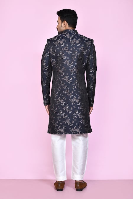 Arihant Rai Sinha Botanic Bloom Sherwani With Aligadhi Pant 