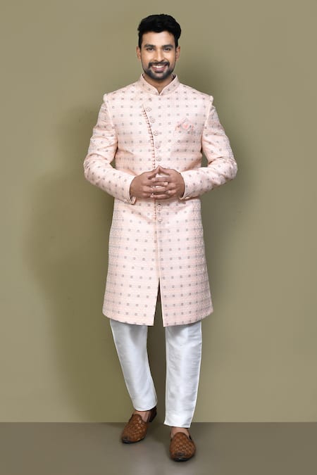 Aryavir Malhotra Florette Woven Sherwani Set 