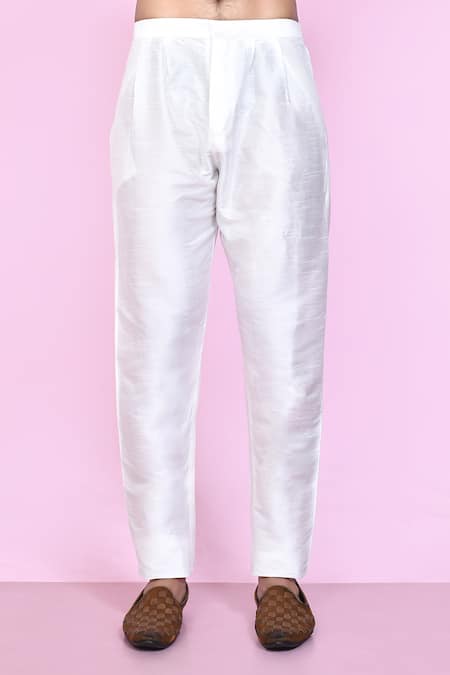 Arihant Rai Sinha_Blue Silk Embroidery Florette Woven Sherwani Set _Online_at_Aza_Fashions