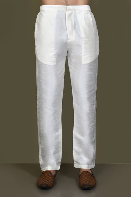 Arihant Rai Sinha_Blue Silk Spiral Pattern Sherwani Set _Online_at_Aza_Fashions