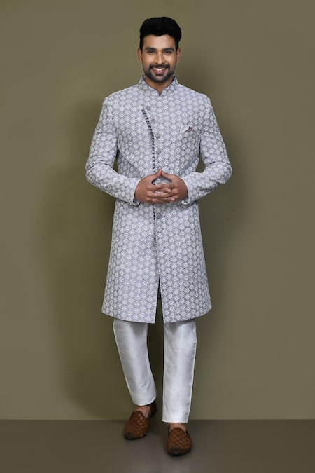 Aryavir Malhotra Mughal Floral Embroidered Sherwani Set 