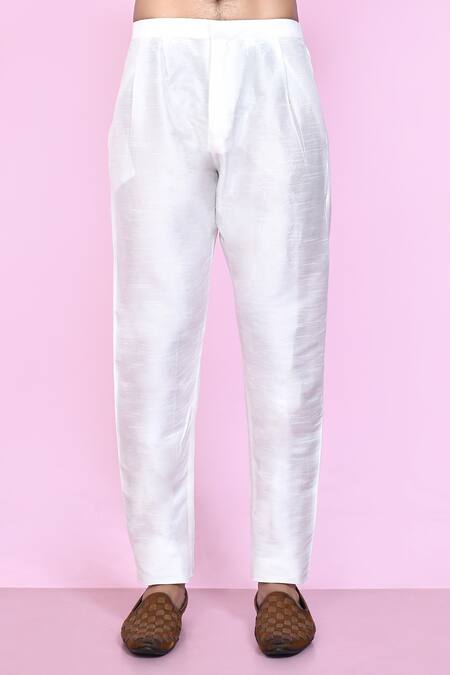 Arihant Rai Sinha_Blue Silk Embroidery Mughal Floral Sherwani Set _Online_at_Aza_Fashions