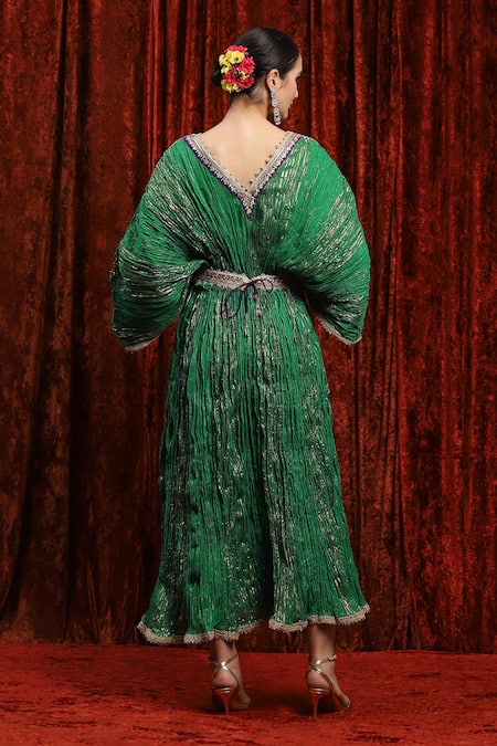 Shikhar Sharma Textured Gota Embroidered Kaftan 