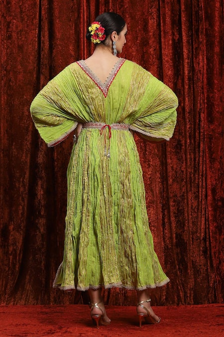 Shikhar Sharma Dori Embroidered Textured Kaftan 