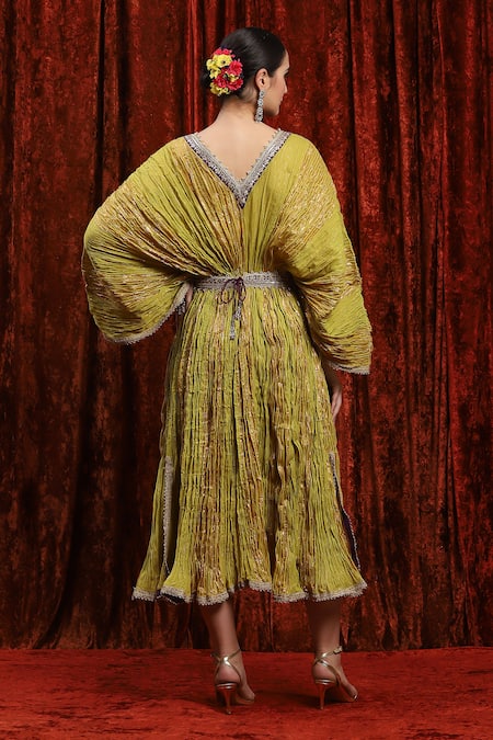 Shikhar Sharma Dori Embroidered Striped Kaftan 