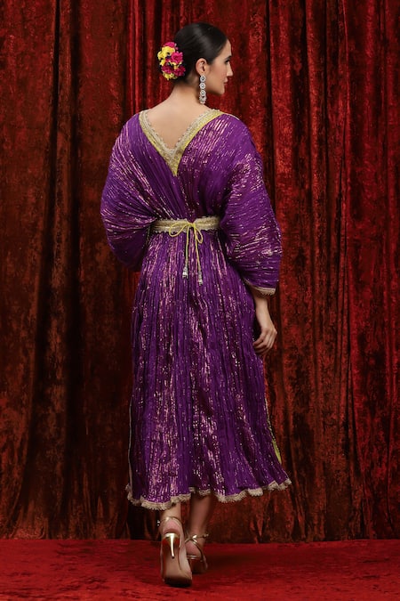 Shikhar Sharma Badla Embroidered Textured Kaftan 