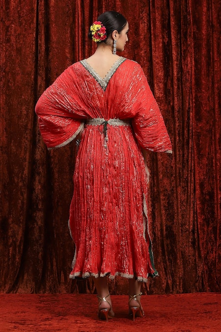 Shikhar Sharma Textured Badla Embroidered Kaftan 