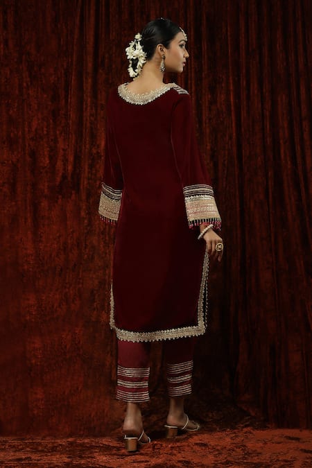Shikhar Sharma Dori Embroidered Kurta With Pant 