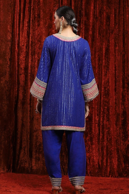 Shikhar Sharma Abstract Gota Embroidered Kurta Pant Set 