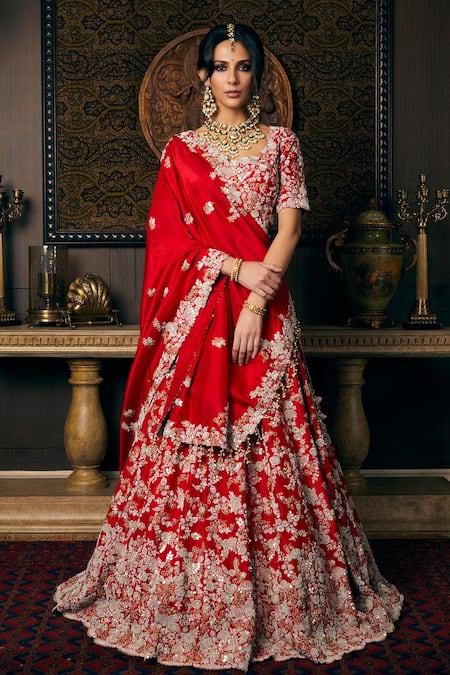 Prisho Mughal Bahar Embroidered Bridal Lehenga Set 