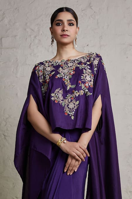 Prisho Dori Work Kaftan & Dhoti Skirt Set 